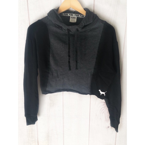 PINK Victoria's Secret Tops - VS PINK Boyfriend Cropped Colorblock Pullover
